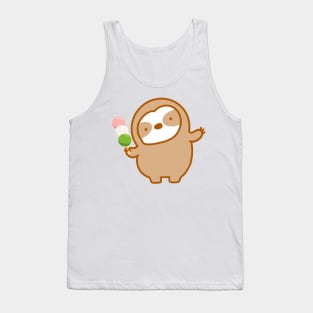 Cute Japanese Dango Sloth Tank Top